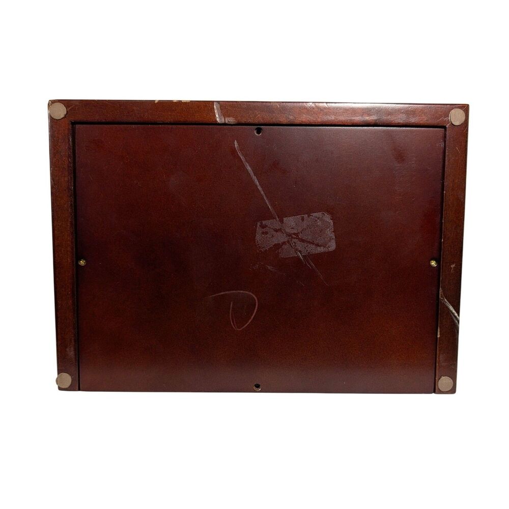 Smart Plan Dark Brown 11x7 inch Wooden Memory Box with Photo Frame Lid Urn - Picture 6 of 9